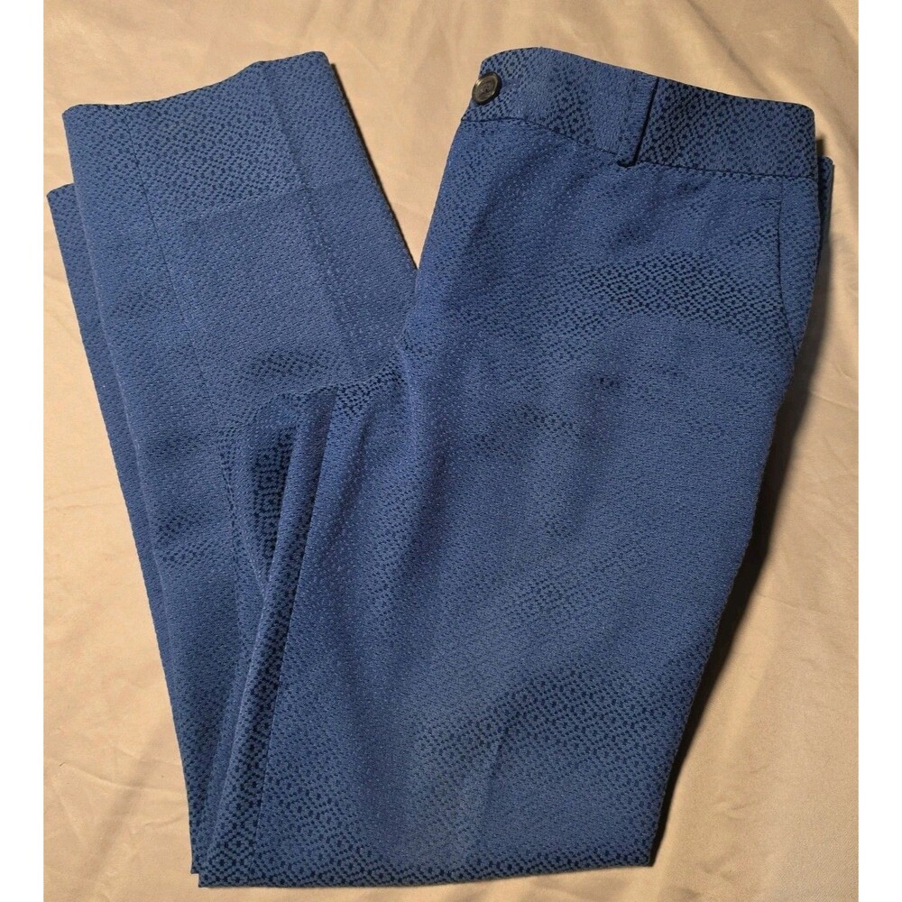 Banana Republic Camden Ankle Pants Size 6 Blue Textured